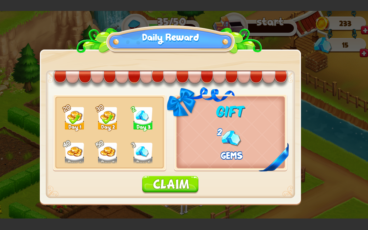 Daily rewards
